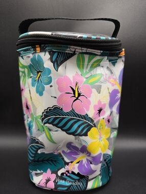 Vera Bradley Clear Lotion Bag Island Floral tropical Print Cosmetic Bag Travel
